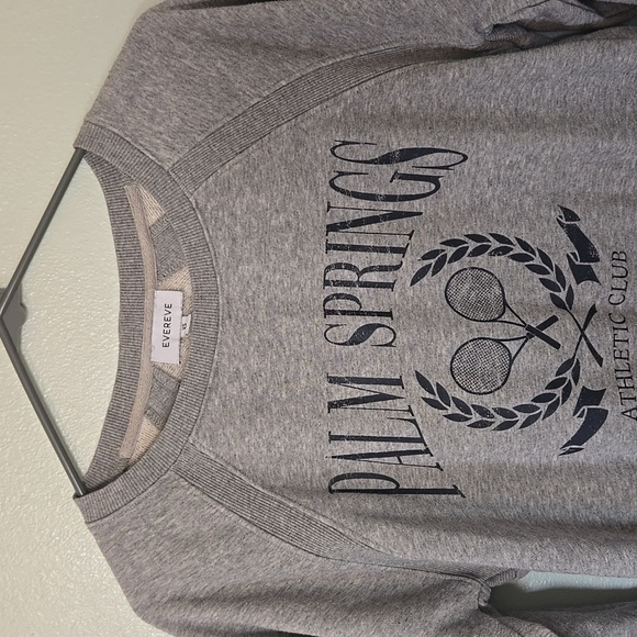 Evereve | Gray "Palm Springs" Graphic Sweatshirt Size XS - Picture 1 of 10